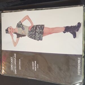 GIRLS CAMO CADET 2 PIECE COSTUME: NEW WITH TAGS: SIZE MEDIUM (6/8)